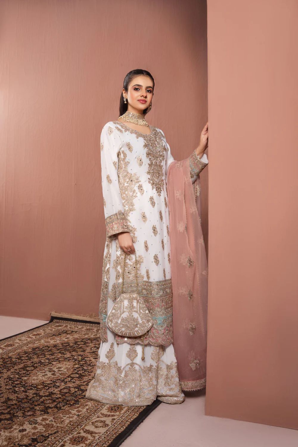 Haseens Official | Naaz- 4 Piece Kurta Set - Luxury Formal / Wedding wear - Image 4