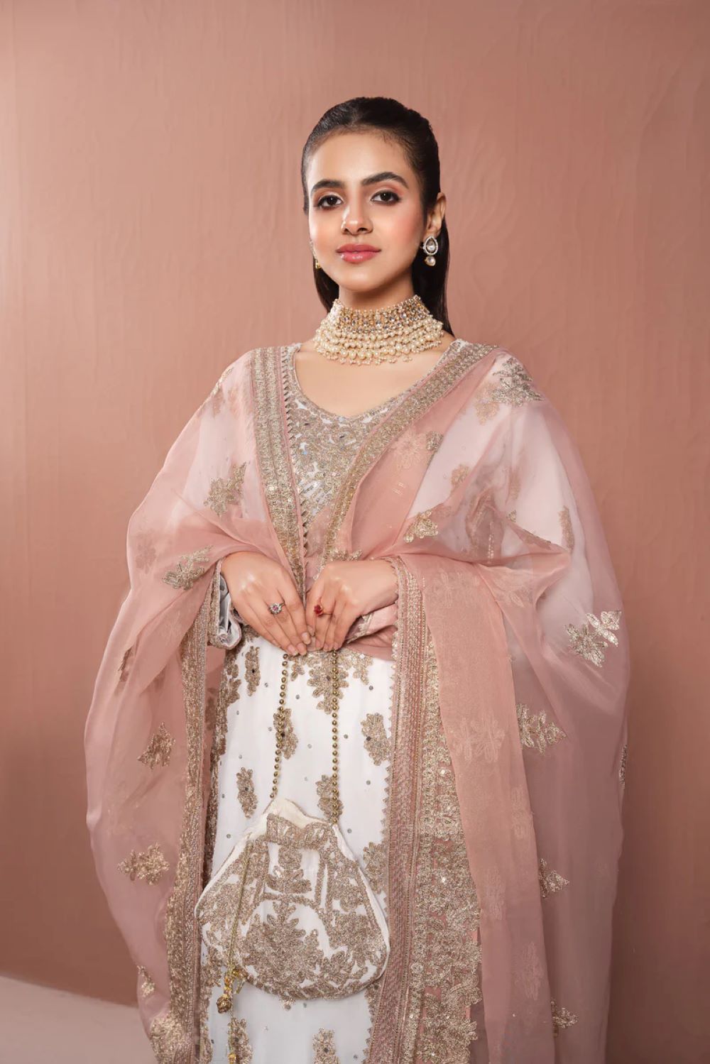 Haseens Official | Naaz- 4 Piece Kurta Set - Luxury Formal / Wedding wear - Image 3