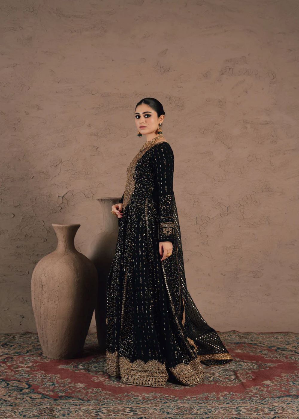 Haseens Official | Mashal- 3 Piece Embroidered Maxi | Party Wear - Image 5