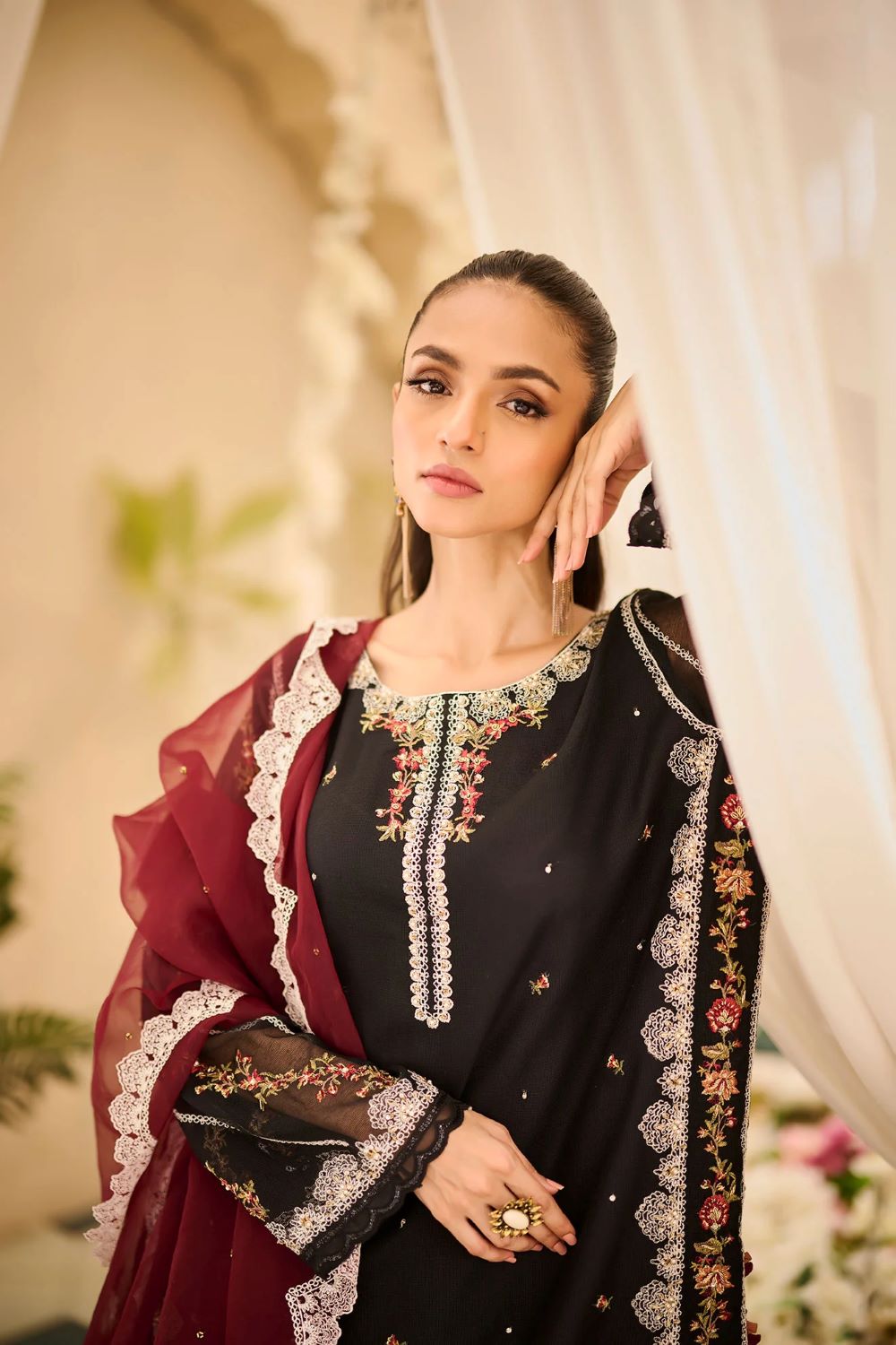 DHANAK | BLACK 3Pcs | READY TO WEAR - Image 6