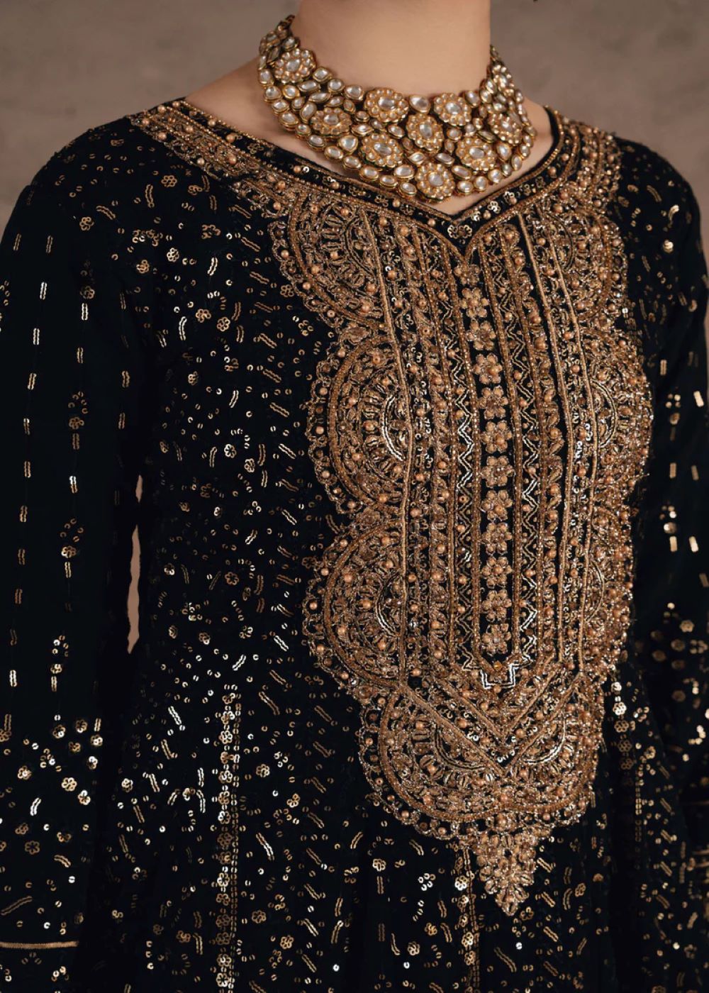 Haseens Official | Mashal- 3 Piece Embroidered Maxi | Party Wear - Image 2