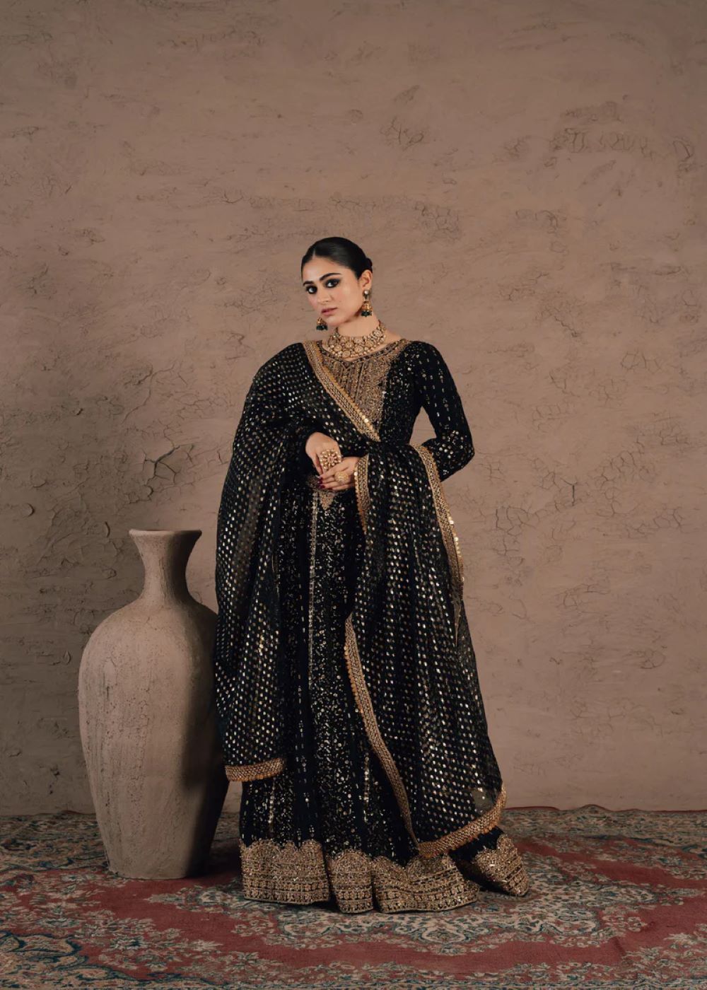 Haseens Official | Mashal- 3 Piece Embroidered Maxi | Party Wear - Image 3