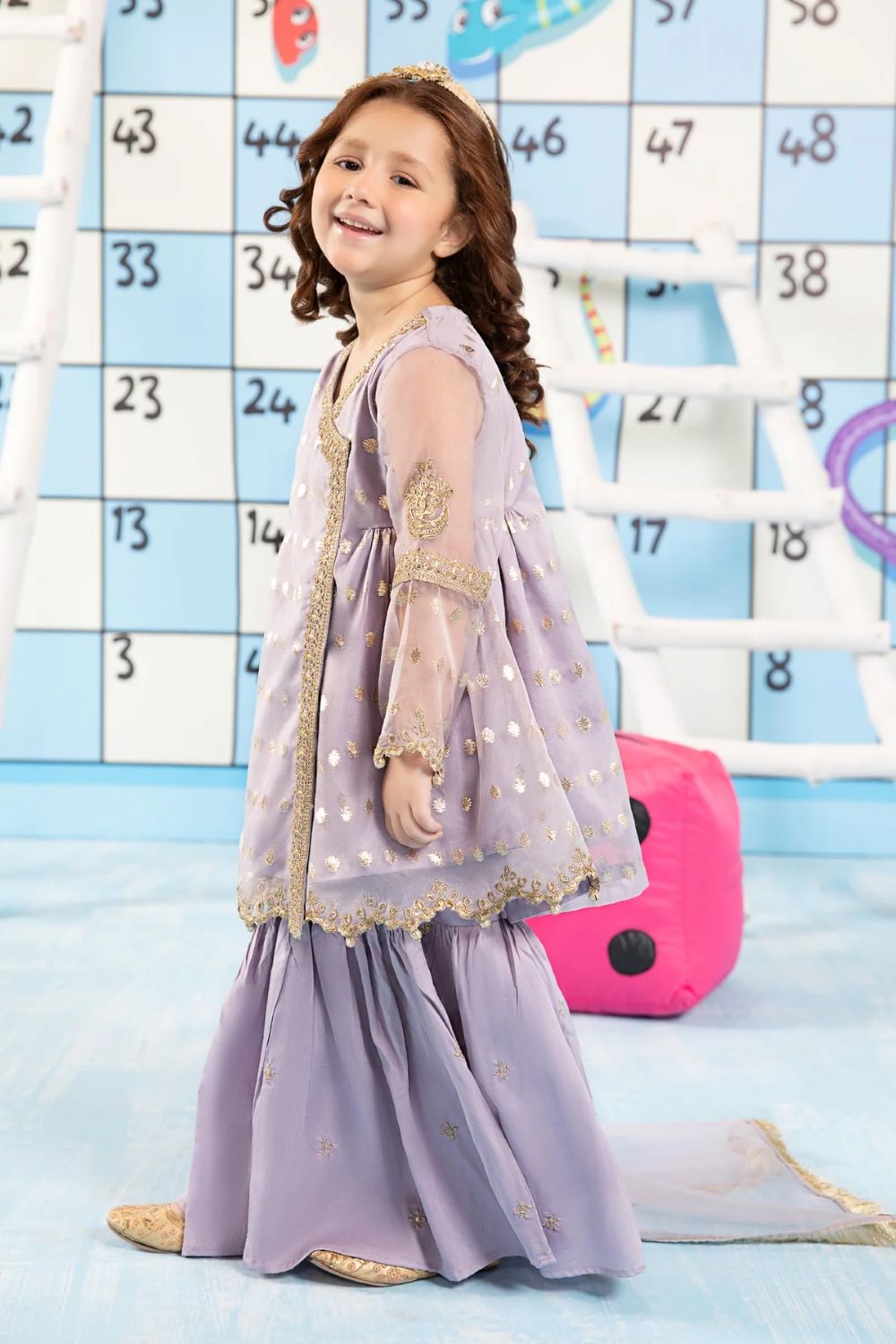 Maria.B | 3 Piece Embroidered Lurex Organza Suit | MKS-PF24-02 | Ready To Wear - Image 3