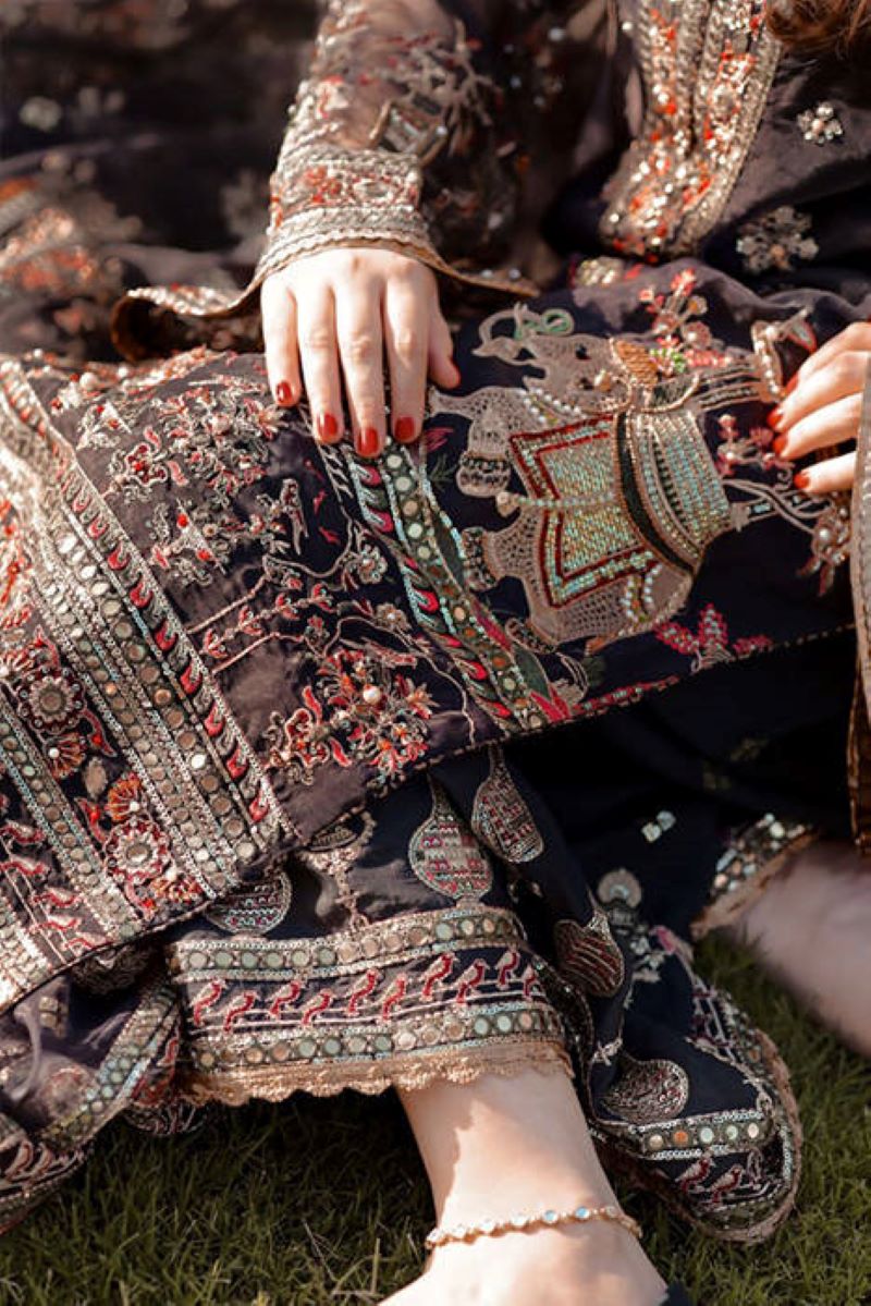 MNR | 3PC Embroidered-Zumna | READY TO WEAR - Image 11