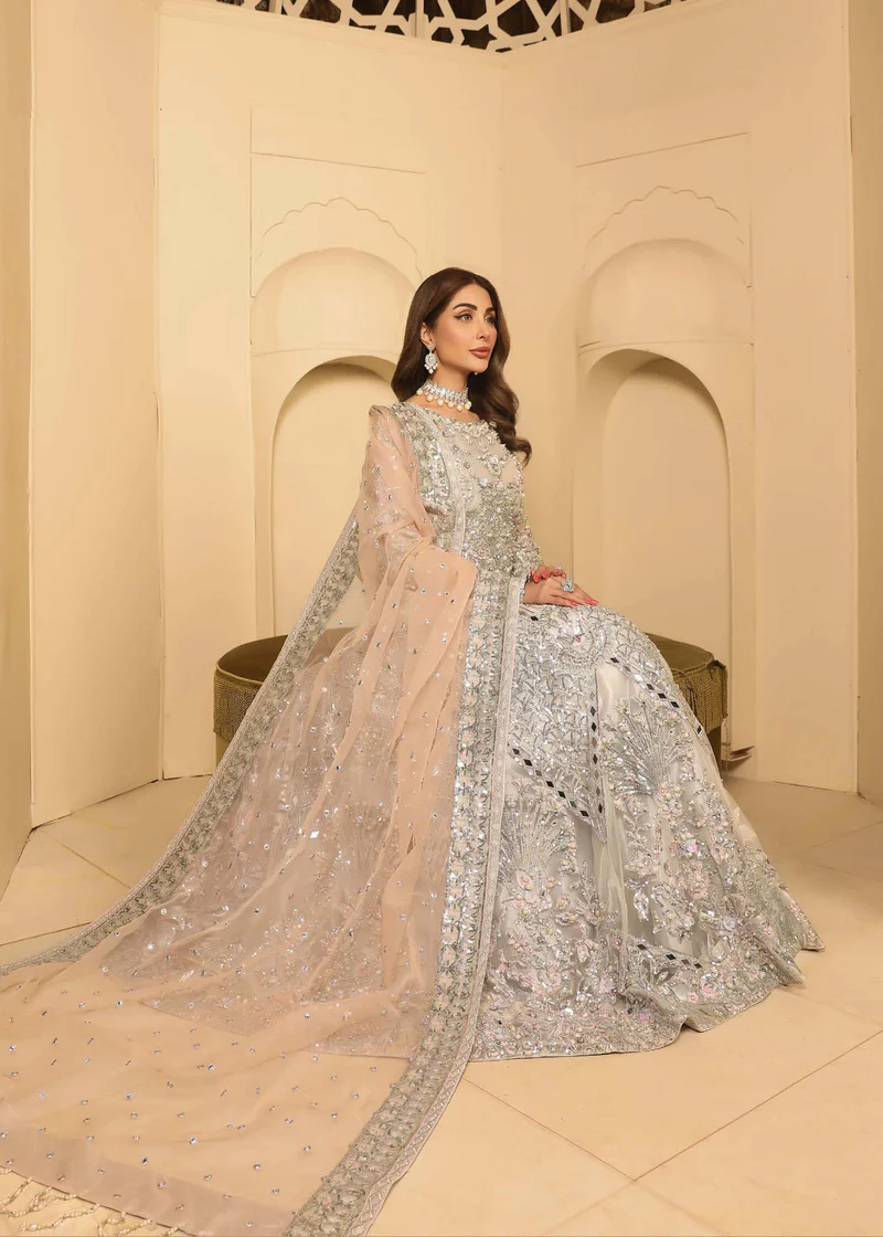 ALLY'S | Aroosh - AR-28- 4 Piece Embroidered Lehenga| Party wear/ wedding wear - Image 5