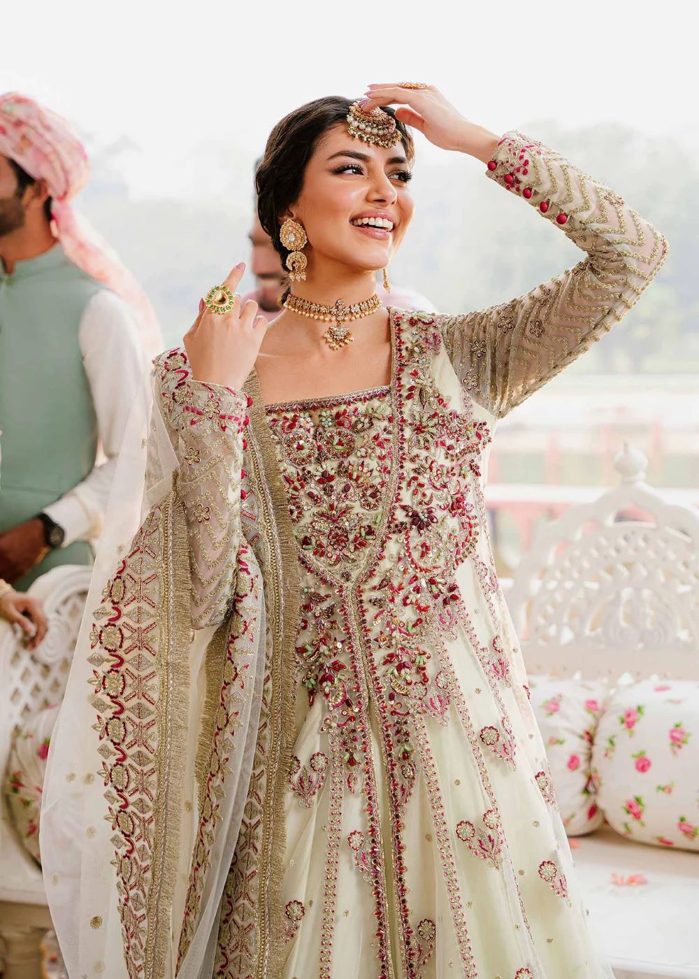 Akbar Aslam | Kaneel- 3 Piece Embroidered | Luxury Formal - Image 3