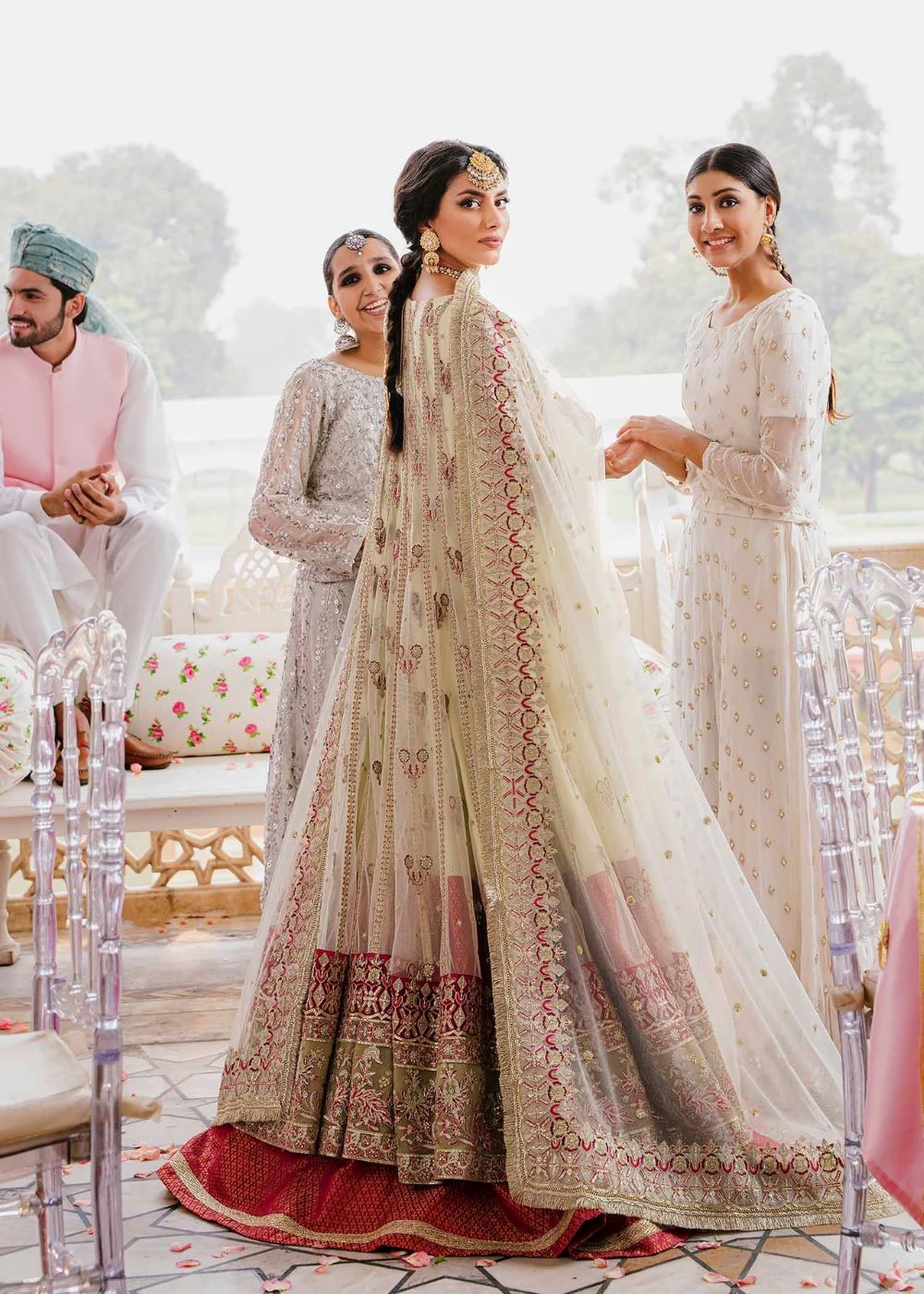 Akbar Aslam | Kaneel- 3 Piece Embroidered | Luxury Formal - Image 5