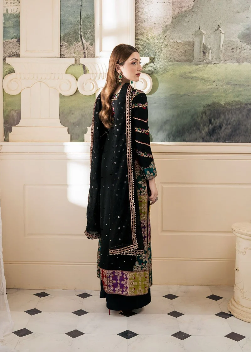 Haseens Official | Shanaya- 3 Piece Embroidered Kurta Set | Wedding/Guest Wear - Formal - Image 6