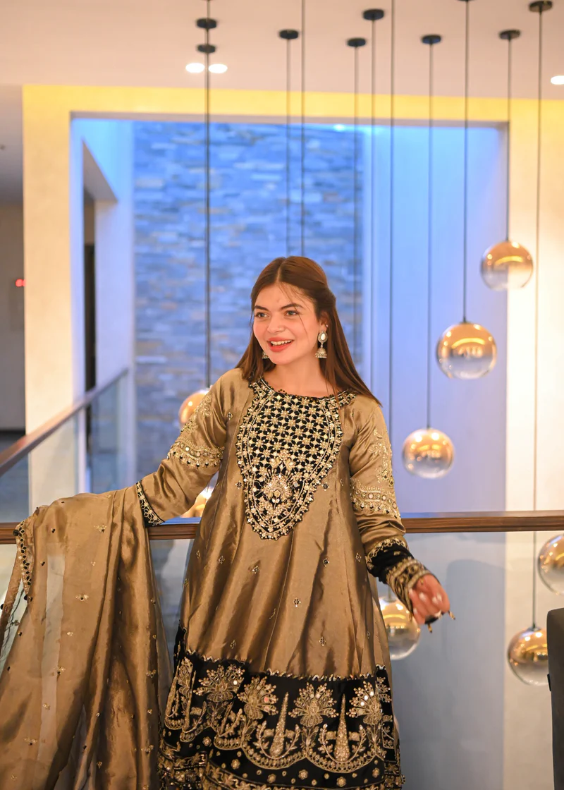 ALLY'S | AL-3763- 3 Piece Gharara | Festive/Party Wear - Image 3