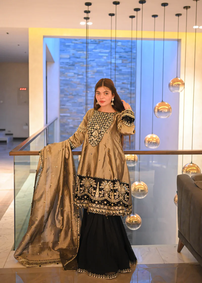 ALLY'S | AL-3763- 3 Piece Gharara | Festive/Party Wear - Image 5