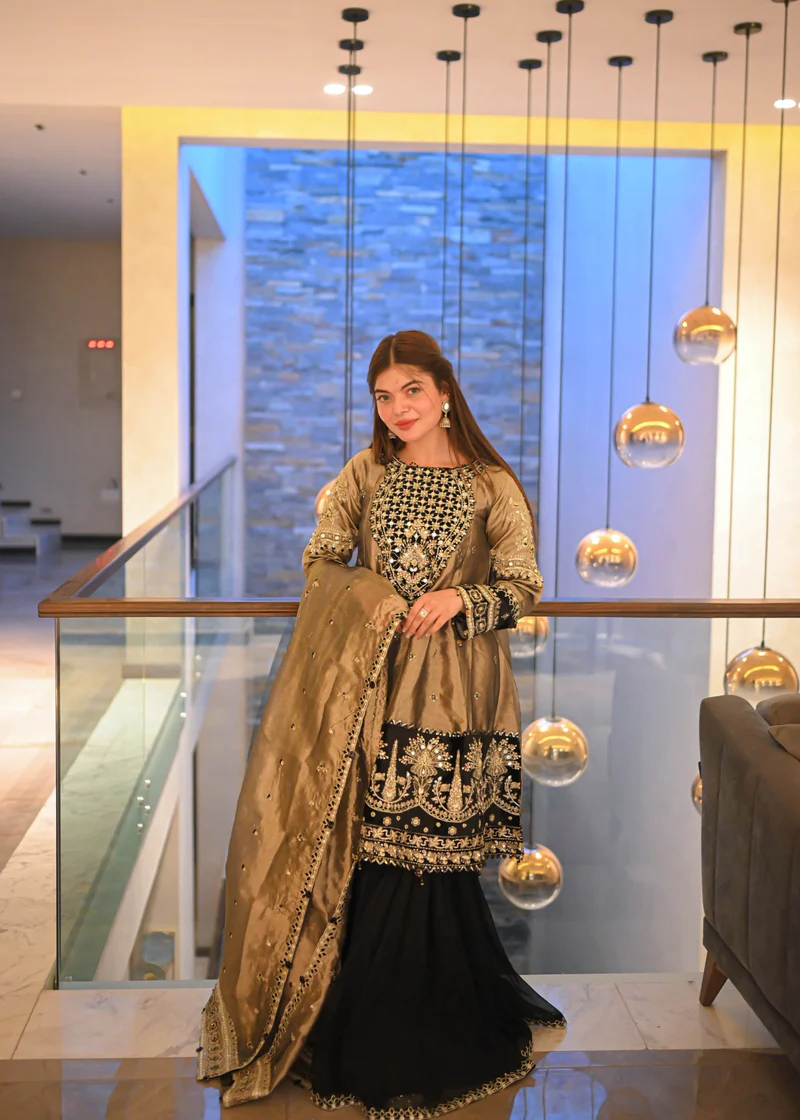 ALLY'S | AL-3763- 3 Piece Gharara | Festive/Party Wear - Image 6