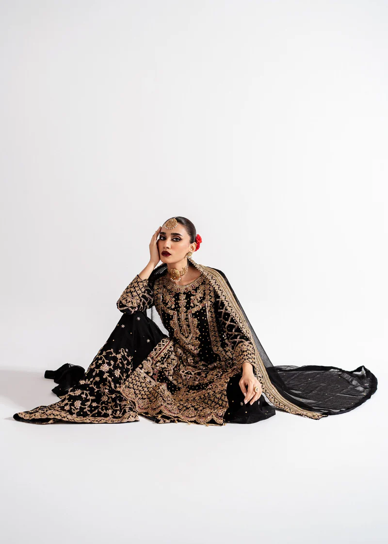 Haseens Official | Maleeka- 3 Piece Chiffon Kurti | Wedding/Guest Wear-Formal - Image 6