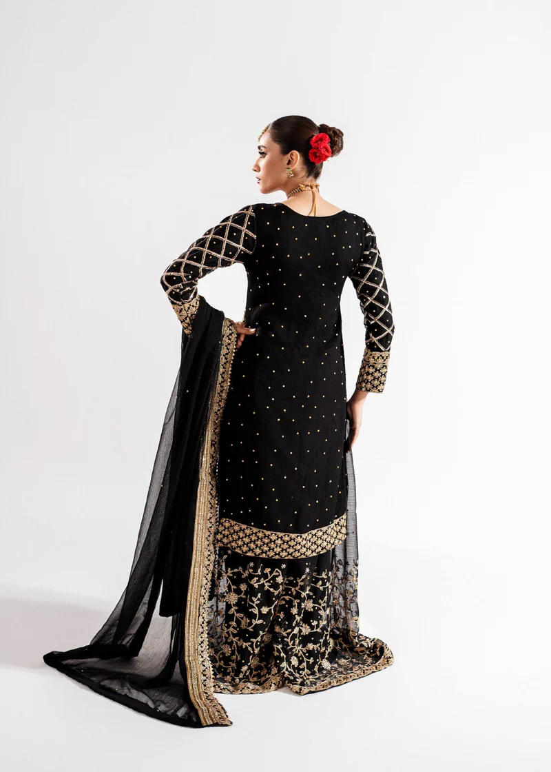 Haseens Official | Maleeka- 3 Piece Chiffon Kurti | Wedding/Guest Wear-Formal - Image 7