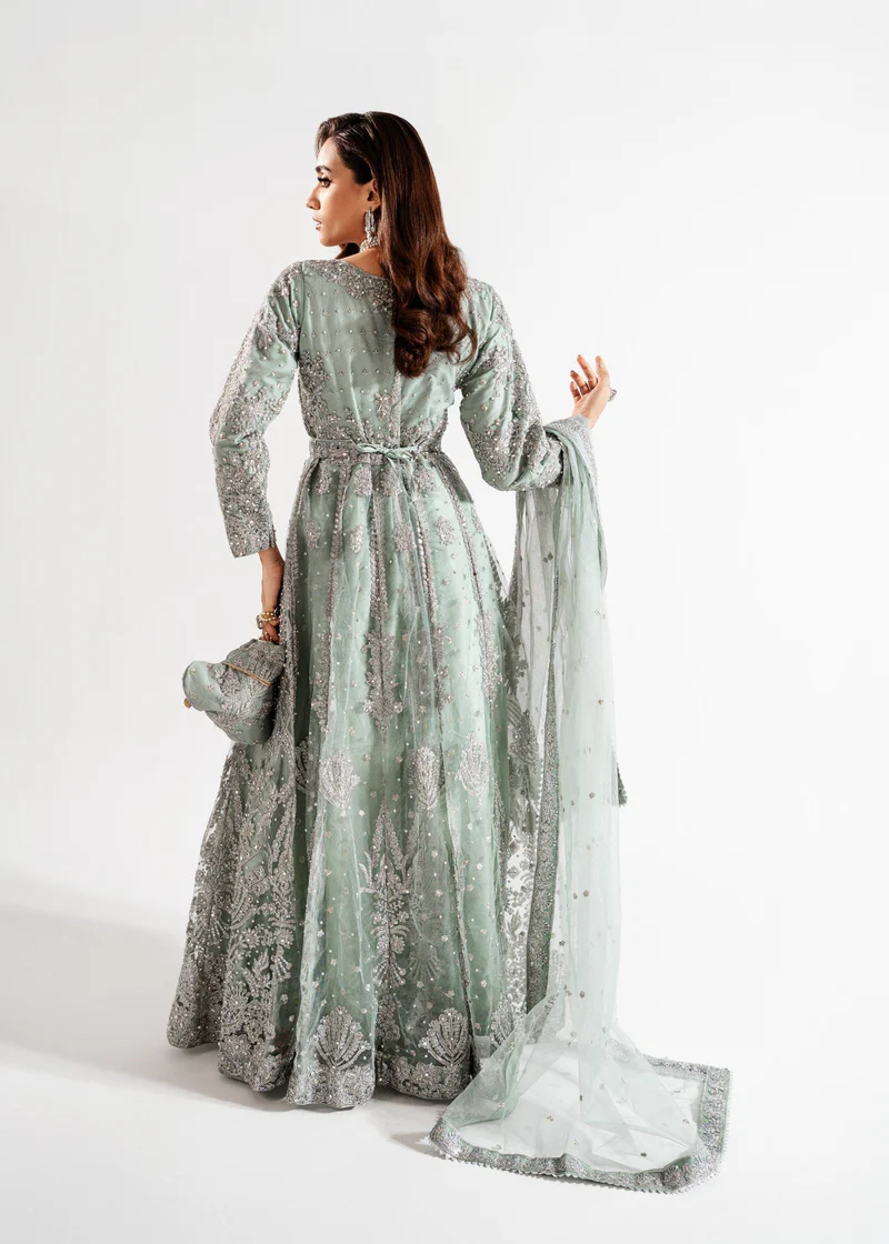 Haseens Official | Ferozah- 4 Piece Chiffon Maxi | Wedding/Guest Wear-Formal - Image 7