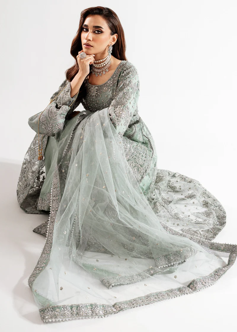 Haseens Official | Ferozah- 4 Piece Chiffon Maxi | Wedding/Guest Wear-Formal - Image 3