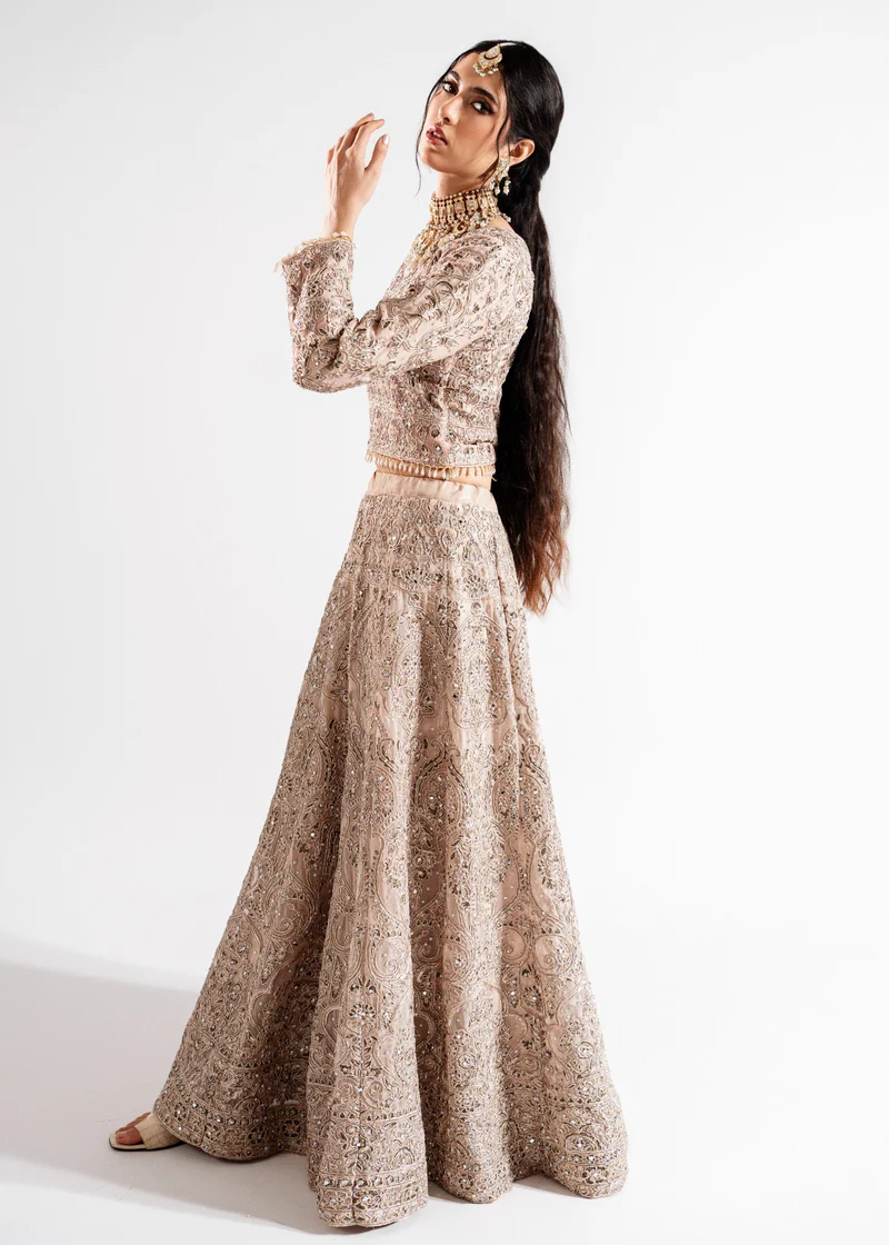 Haseens Official | Sohana- 3 Piece Chiffon Lehenga | Wedding/Guest Wear-Formal - Image 5