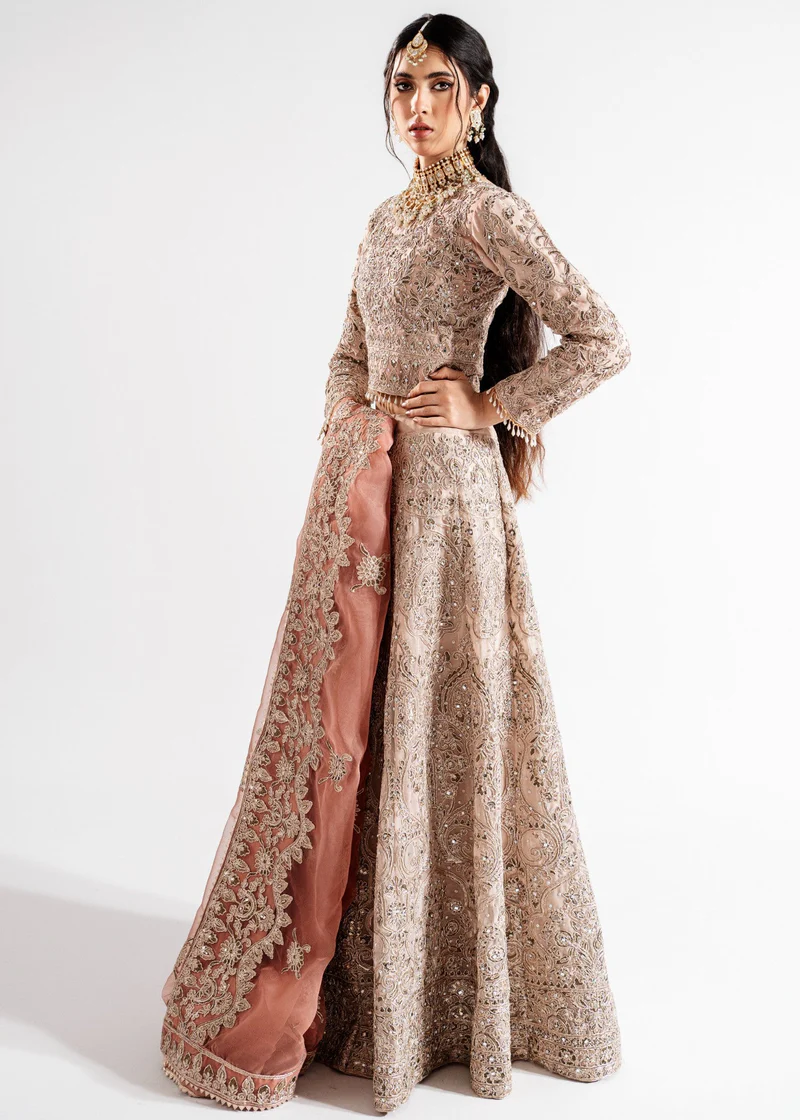 Haseens Official | Sohana- 3 Piece Chiffon Lehenga | Wedding/Guest Wear-Formal - Image 4