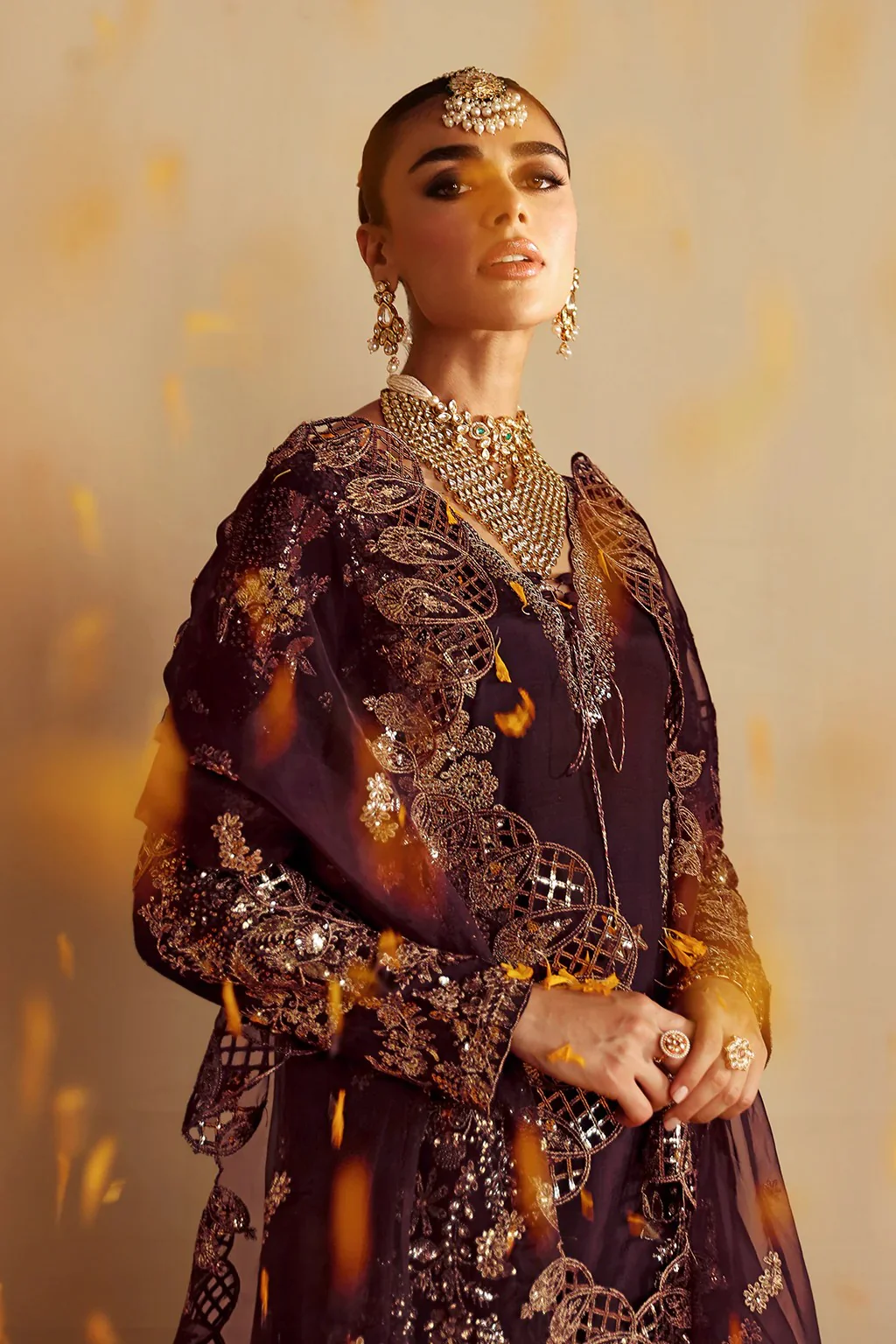 Zainab Zari | 3 Piece Embroidered Raw Silk Dress- Khusbhu S-06 | Ready To Wear - Image 2