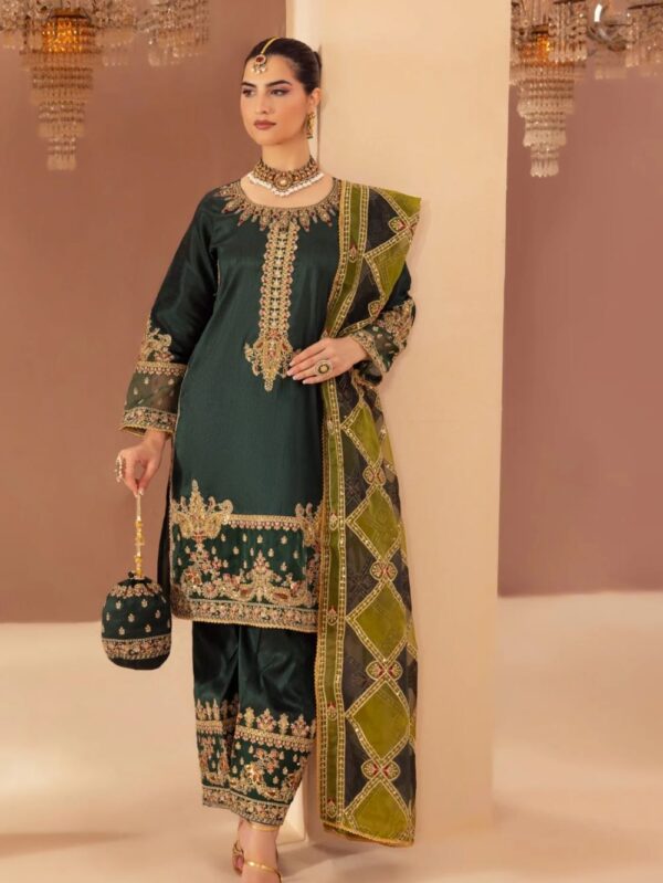 MGS-26 3PCS RAW SILK STITCHED