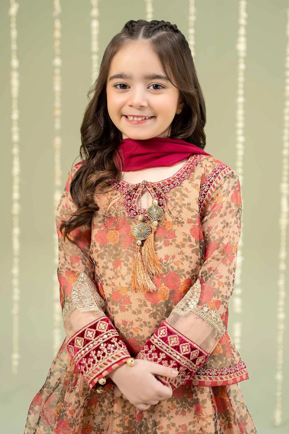 Maria.B | 3 Piece Embroidered Cotton Maoori Net Suit | MKS-W24-35 | Ready To Wear - Image 3