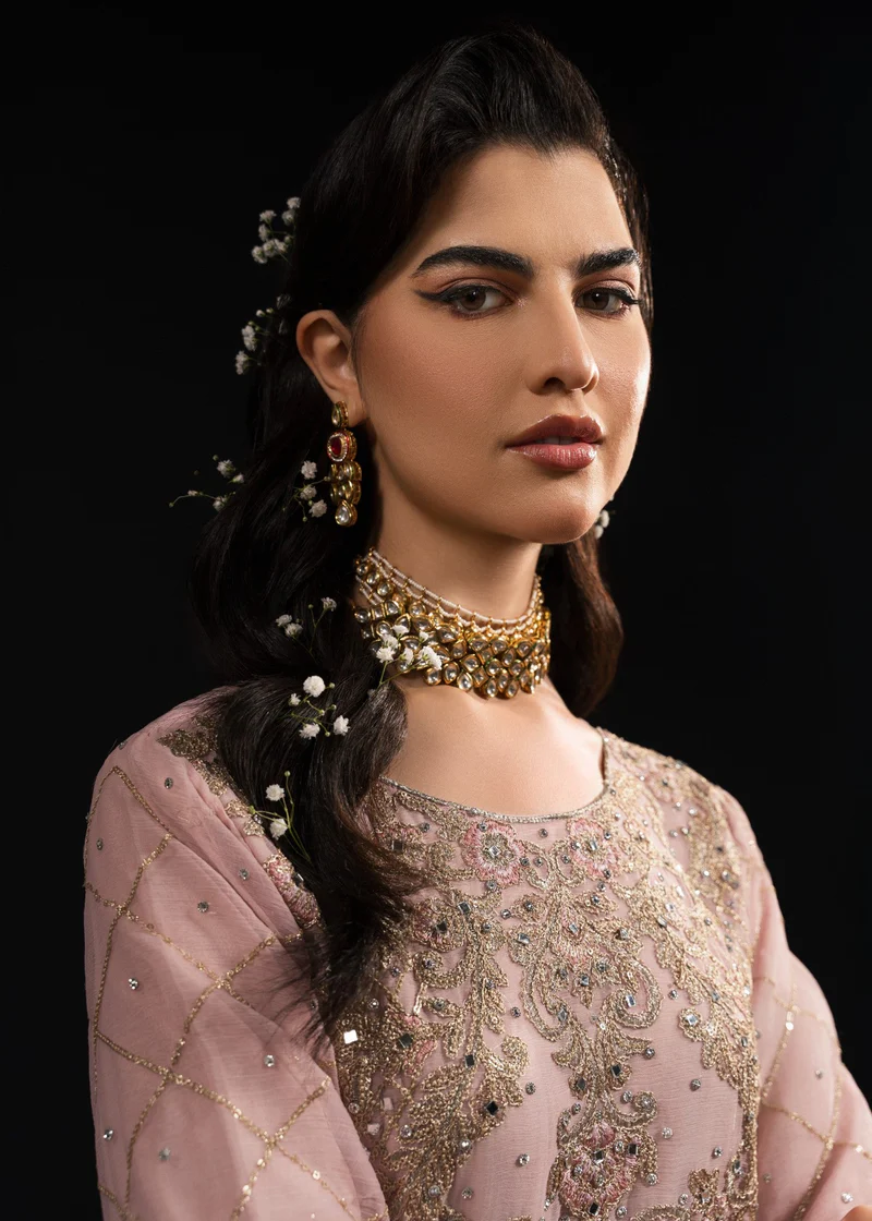 Haseens Official | Azalea- 4 Piece Chiffon Kurta Set | Wedding/Guest Wear-Formal - Image 5