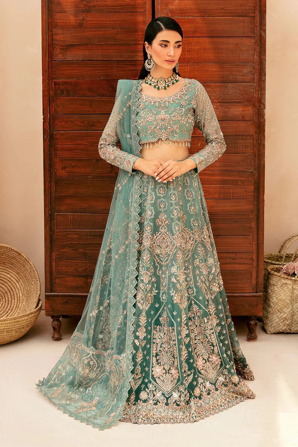 Zainab Zari | 3 Piece Embroidered HA-403 | Ready To Wear - Image 3