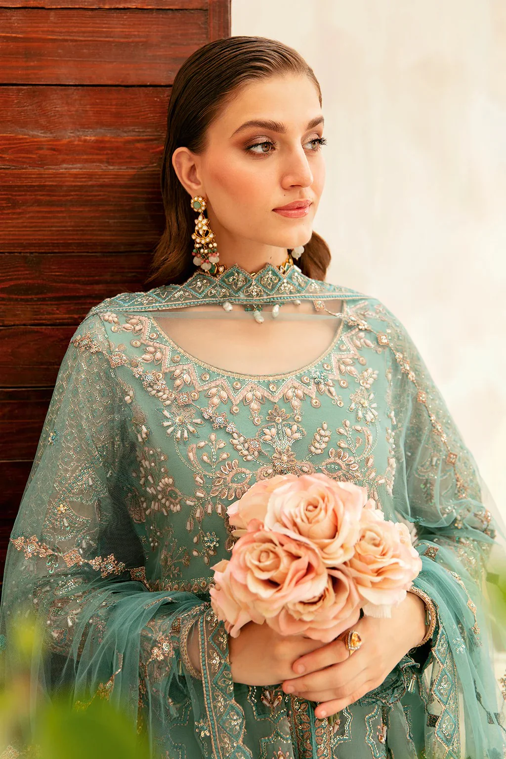 Zainab Zari | 3 Piece Embroidered HA-403 | Ready To Wear - Image 5