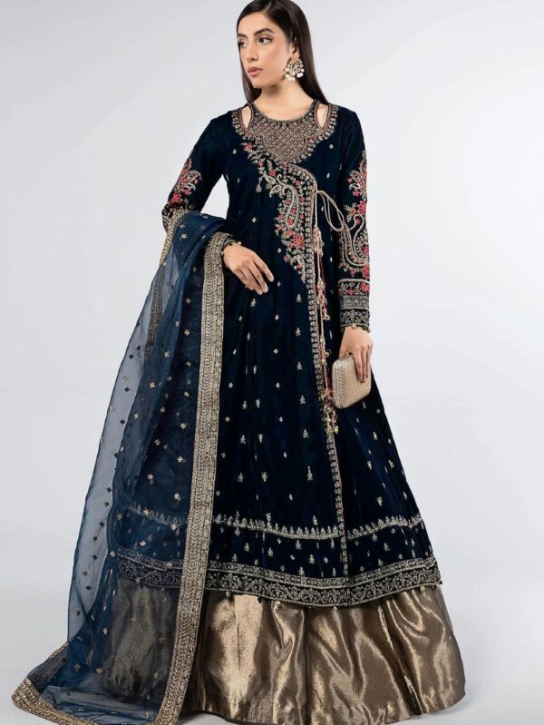 3 Piece Embroidered Velvet Suit | SF-W24-02