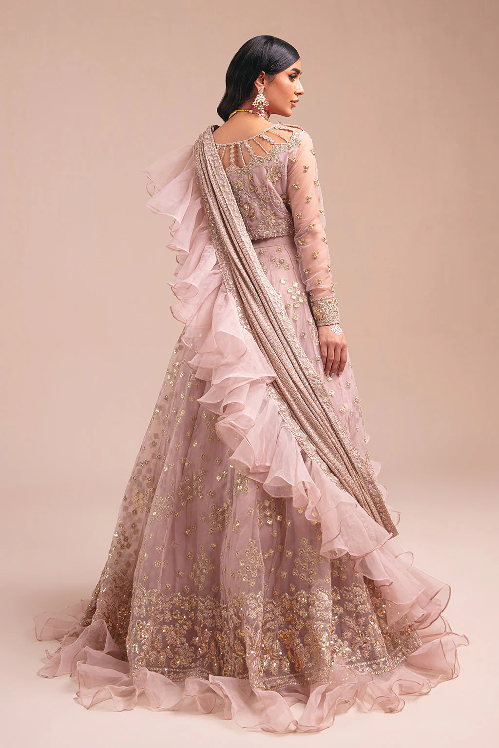 Vanya | 3pc Embroidered Net Lehenga Choli - MS-20 | Ready to wear - Image 7