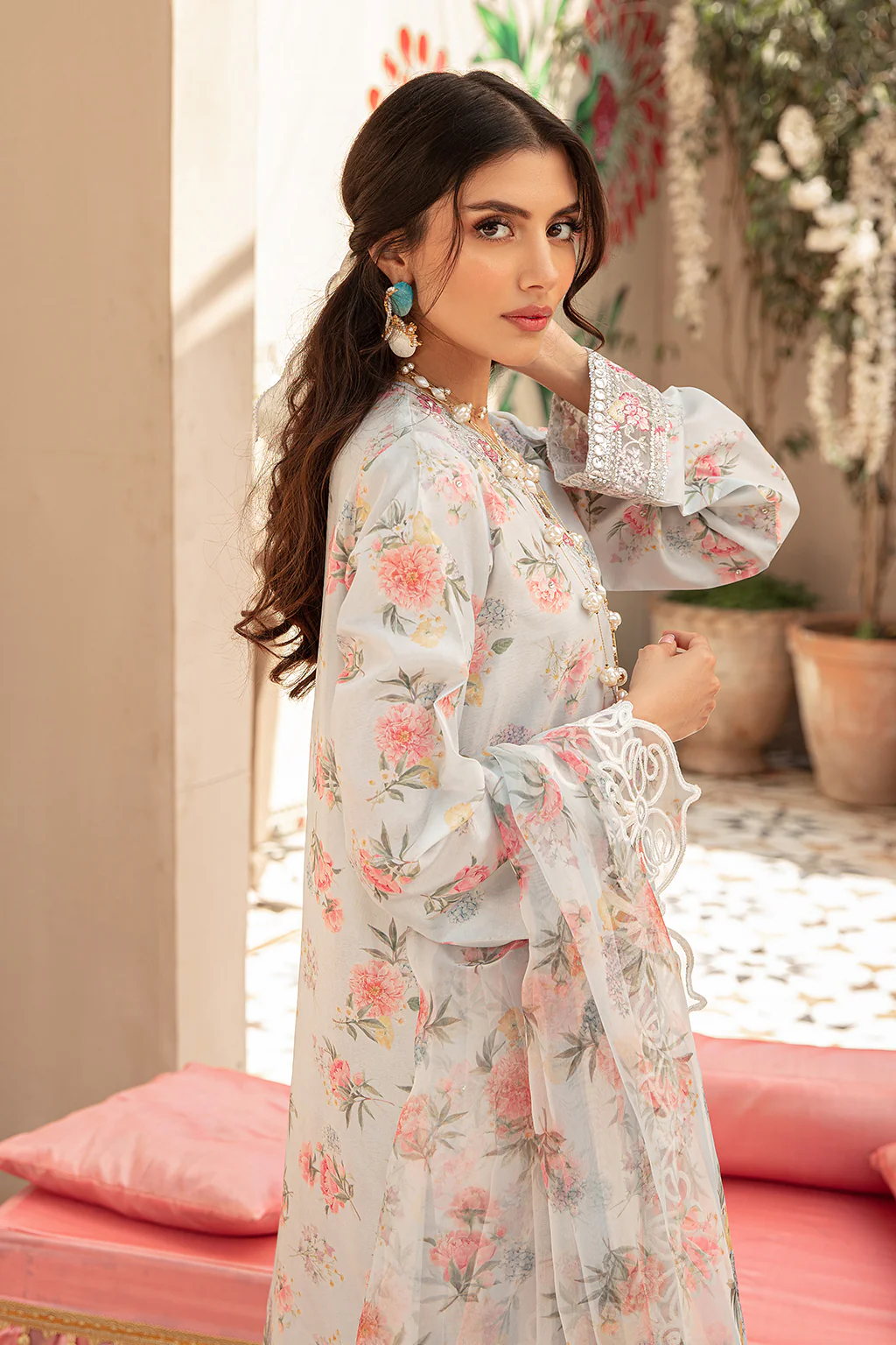 Vanya | Luxury 3 Piece Embroidered Dress - RE-13 | Ready to wear - Image 3