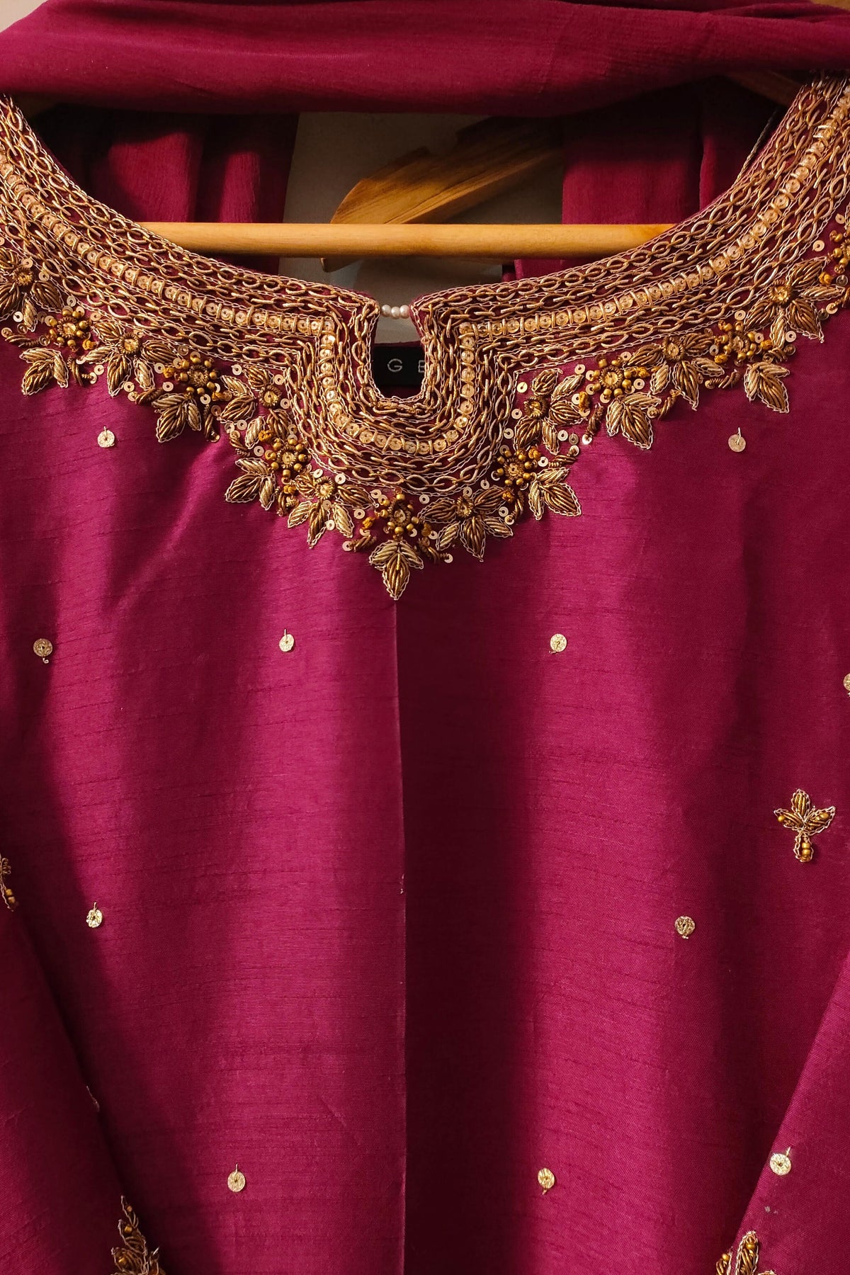 Nexgen | 3-Piece Suit with Dabka & Resham Handwork | Stitched - Image 6