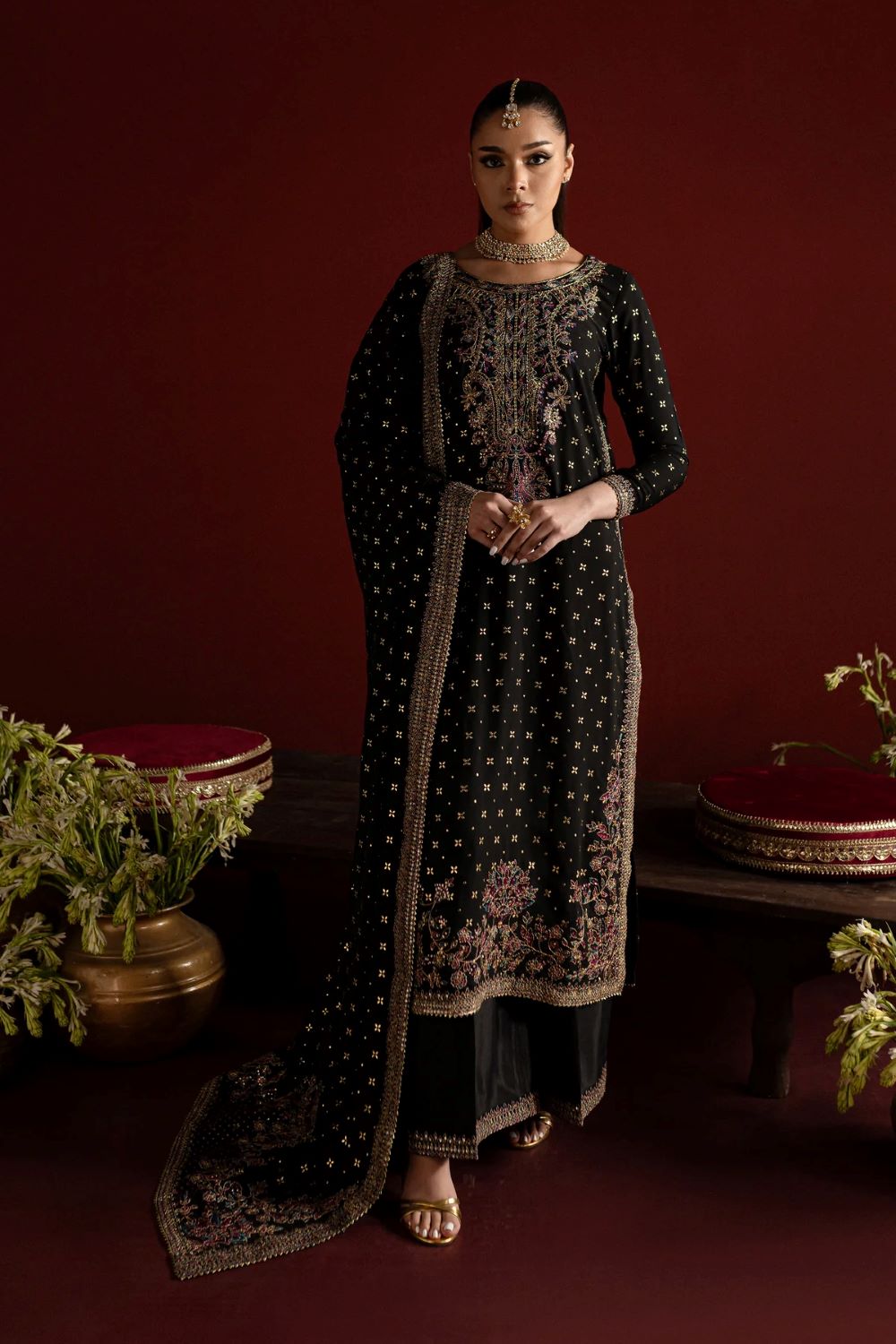 Batik | Tabeer 3Pc - Embroidered Georgette Luxe Pret | Ready to wear - Image 2