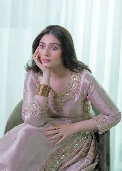 Haseens Official | Adeen - 3 Piece Embellished Lehenga | Wedding/Guest Wear - Formal - Image 3