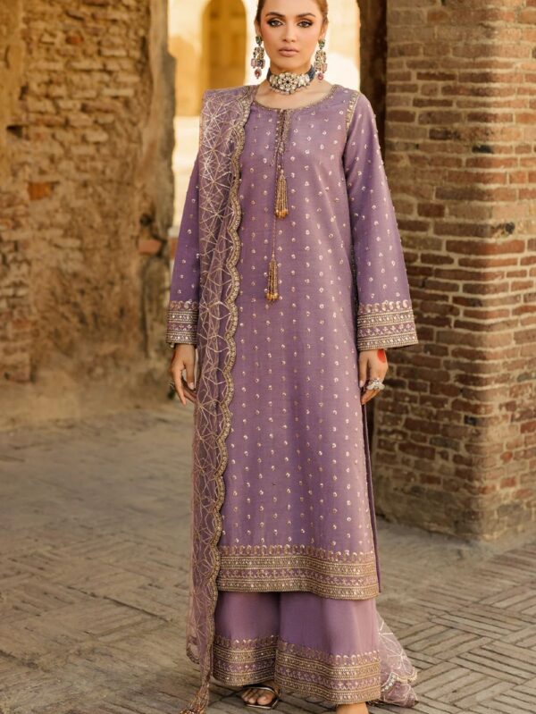 3-PC Embroidered Raw-Silk Suit CMA-5-02