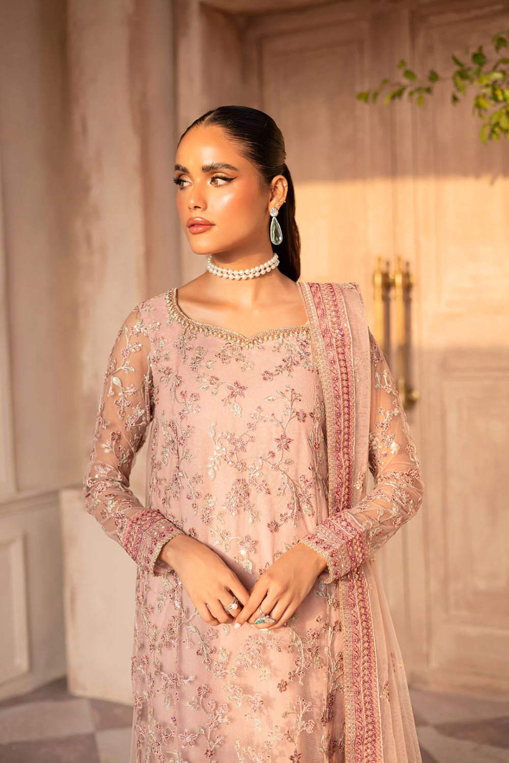 Batik | Petra 3PC - Embroidered Luxe Pret | Ready to wear - Image 4