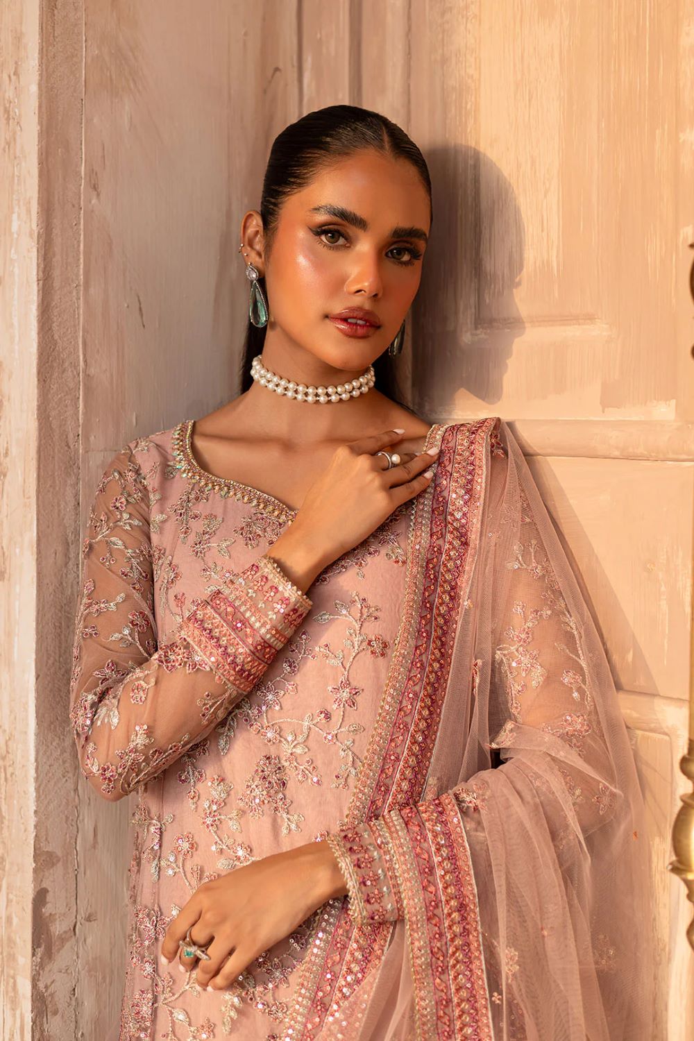 Batik | Petra 3PC - Embroidered Luxe Pret | Ready to wear - Image 6