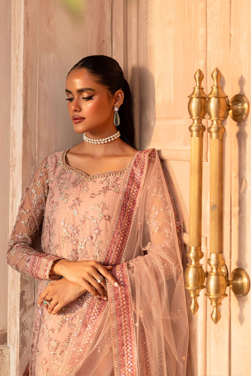 Batik | Petra 3PC - Embroidered Luxe Pret | Ready to wear - Image 7