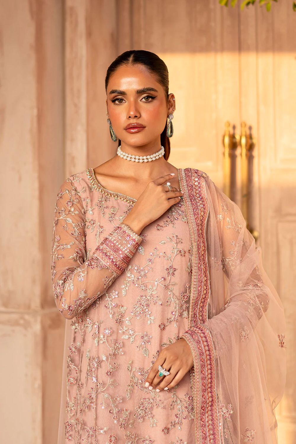 Batik | Petra 3PC - Embroidered Luxe Pret | Ready to wear - Image 5