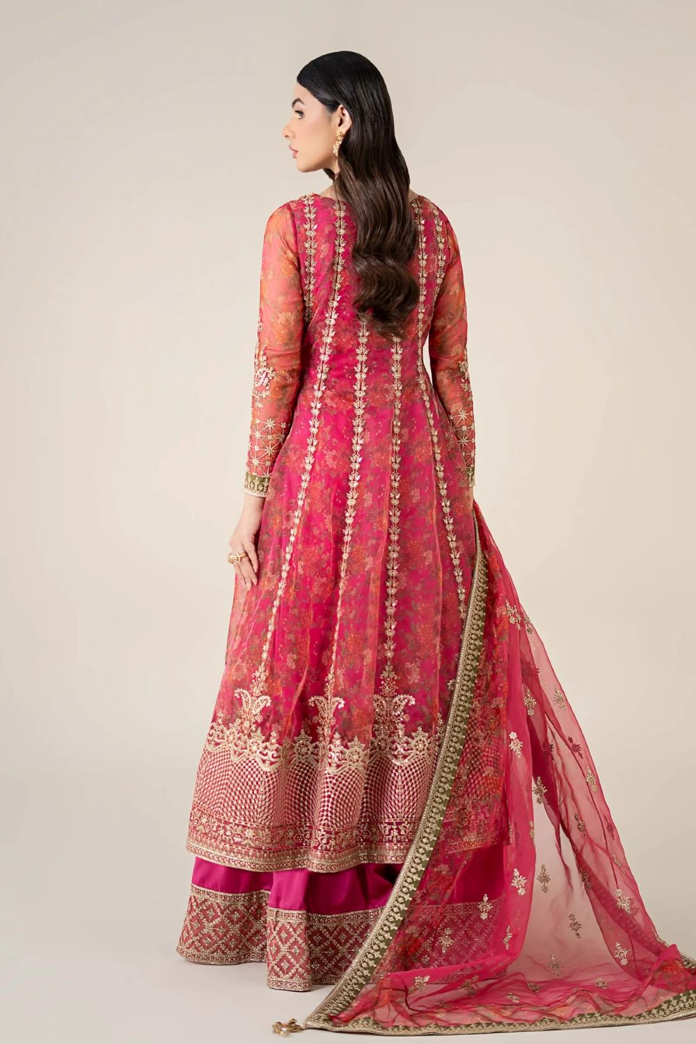 Maria.B | 3 Piece Embroidered Organza Suit | SF-EF25-03 | Ready to wear - Image 9