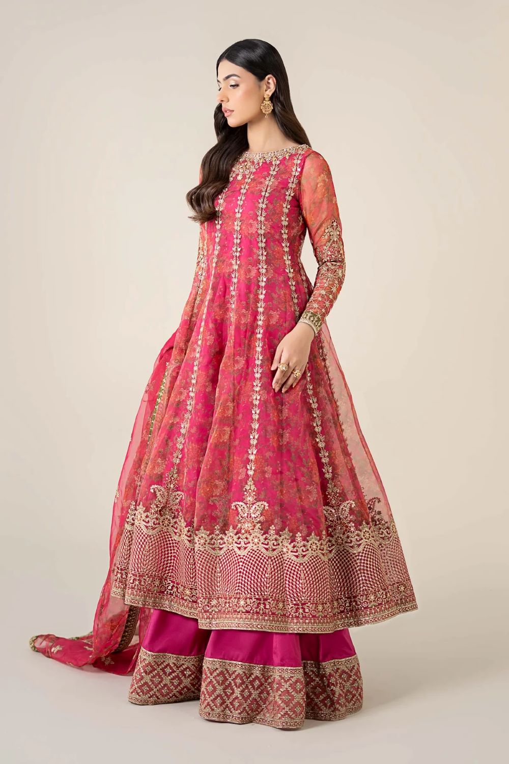 Maria.B | 3 Piece Embroidered Organza Suit | SF-EF25-03 | Ready to wear - Image 8