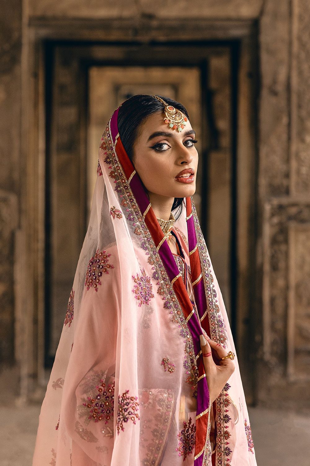 Charizma | 3-PC Embroidered Raw-Silk Suit CMA-5-137- PINK | Ready To Wear - Image 5